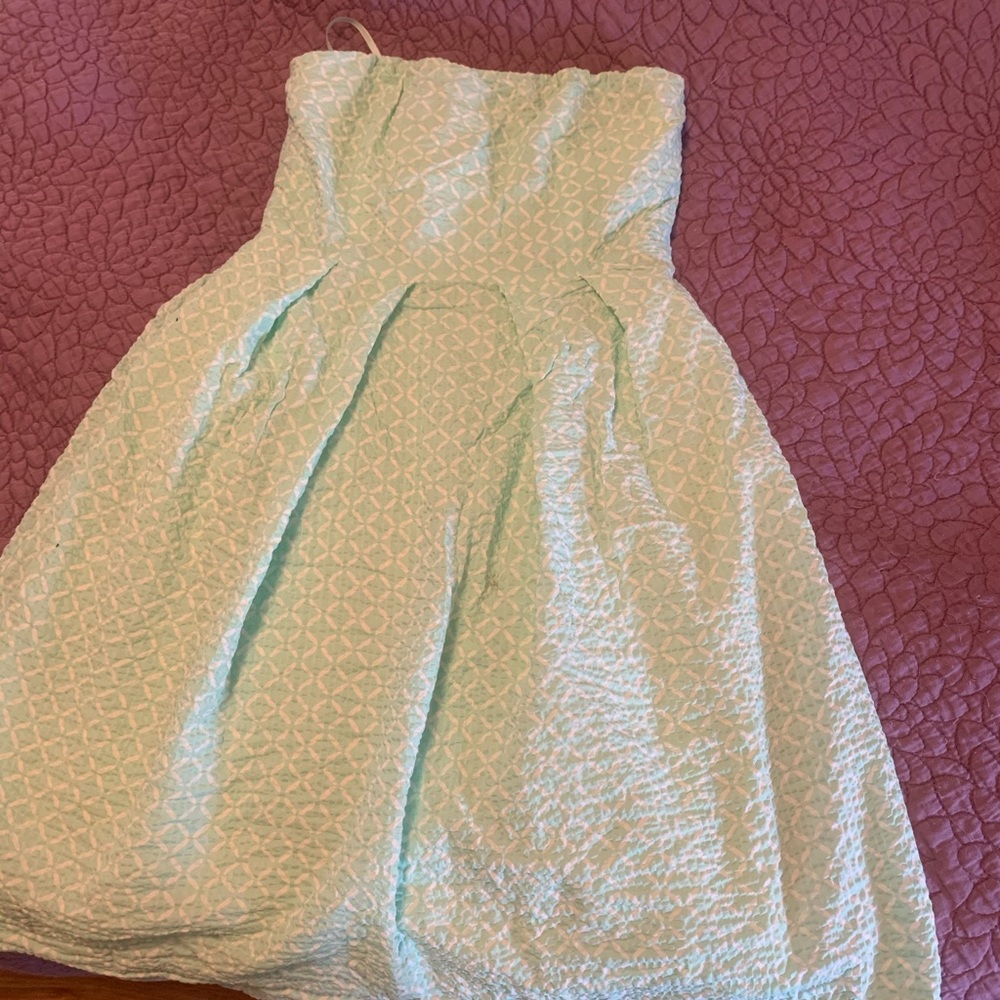 Strapless dress with built in bra support area